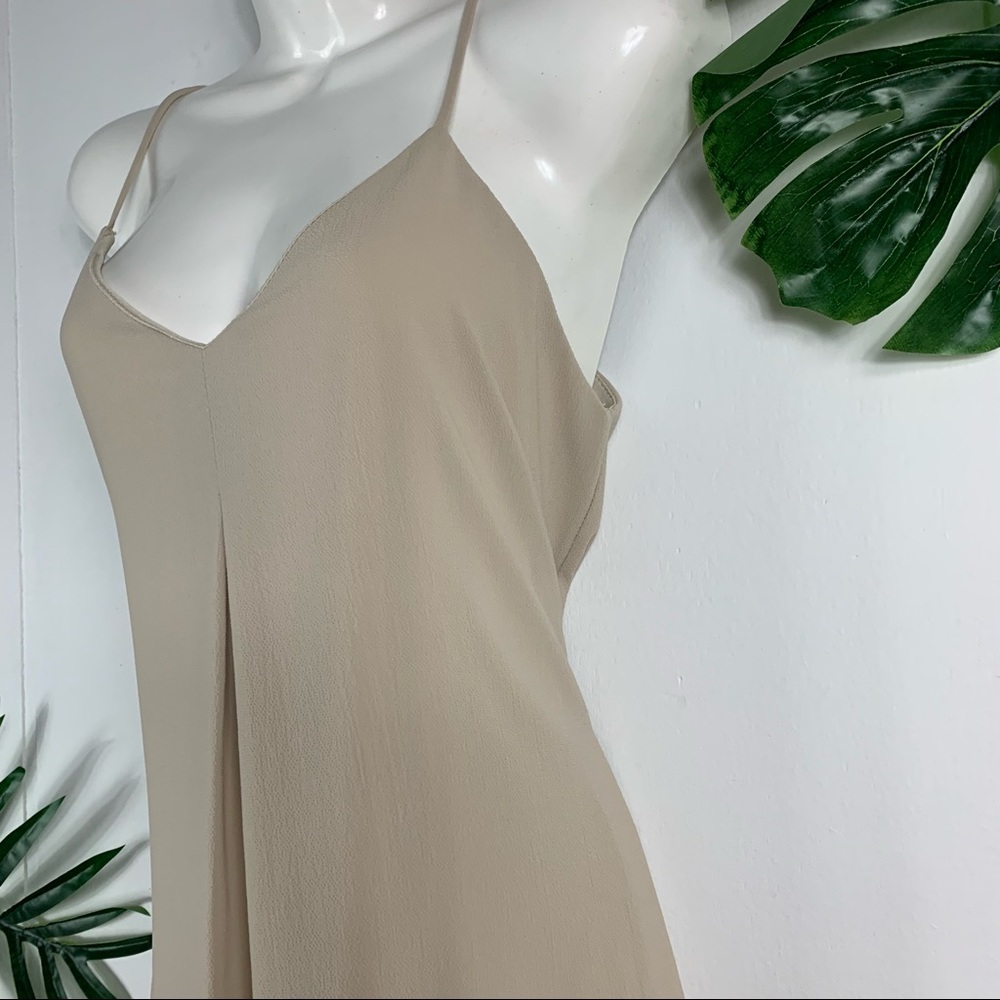 PHANUEL Beige A Line Spaghetti Strap Mini Dress S - Picture 2 of 7